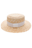 Myaraa WhiteRegular Bow Boater Hat