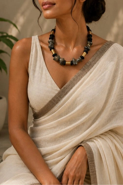Mayabazaar "Statement" Handknotted Relic Necklace