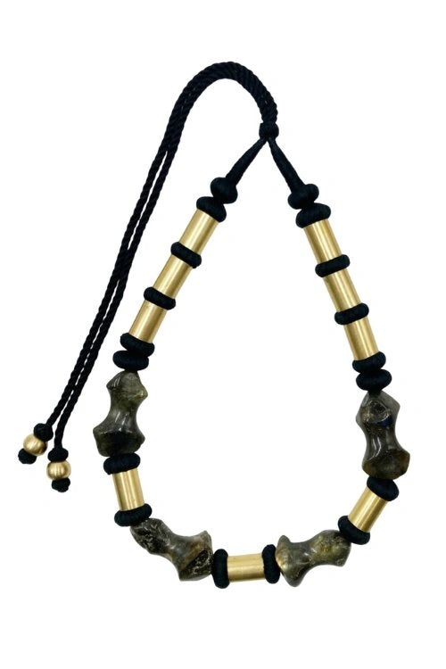 Mayabazaar "Statement" Handknotted Relic Necklace