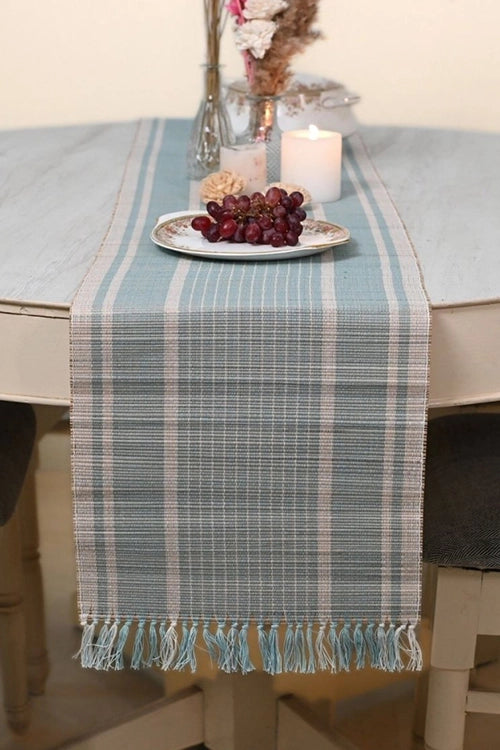 Kadam Haat "Morning Sage" Handcrafted Madurkathi Runner