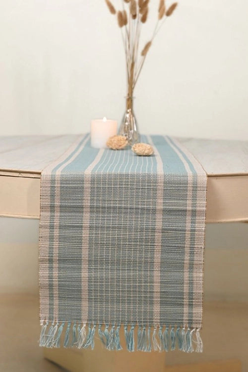 Kadam Haat "Morning Sage" Handcrafted Madurkathi Runner