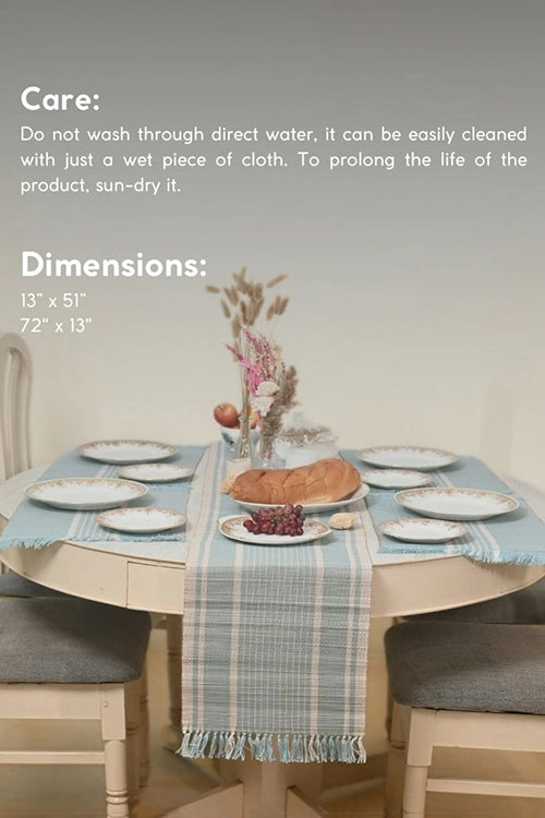 Kadam Haat "Morning Sage" Handcrafted Madurkathi Runner