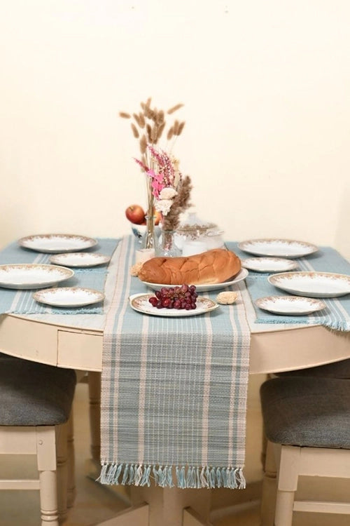 Kadam Haat "Morning Sage" Handcrafted Madurkathi Runner