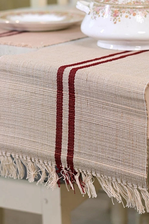 Kadam Haat "Vintage Loom Stripe" Handcrafted Madurkathi Runner
