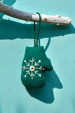 Okhai 'Secret Santa' Hand Embroidered Christmas Ornament