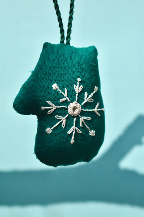 Okhai 'Secret Santa' Hand Embroidered Christmas Ornament