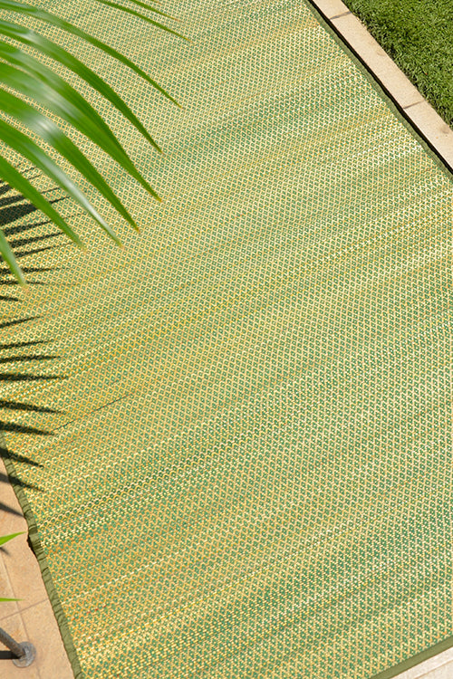 Dharini Madurkathi Floor Mat Olive Green (3Ft X 6Ft)