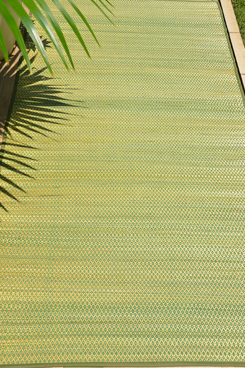 Dharini Madurkathi Floor Mat Olive Green (3Ft X 6Ft)