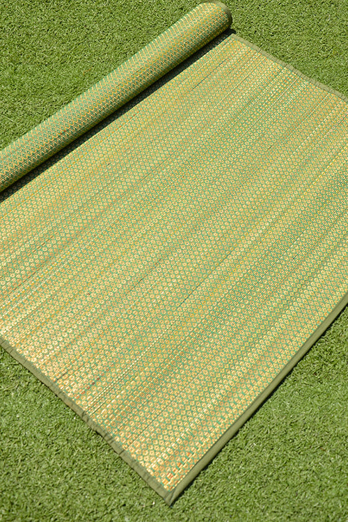 Dharini Madurkathi Floor Mat Olive Green (3Ft X 6Ft)