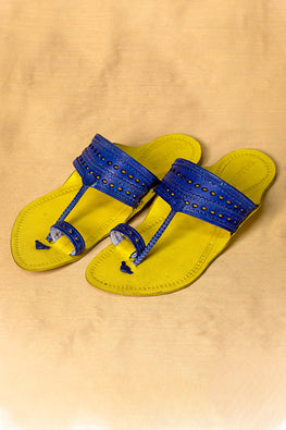 Men Colorful Comfort: Classic Kolhapuri Chappals Tailored For Men Of Style