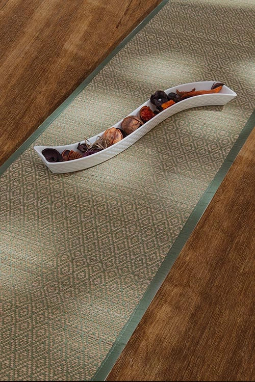 Dharini Madurkathi Table Runner Pista Green