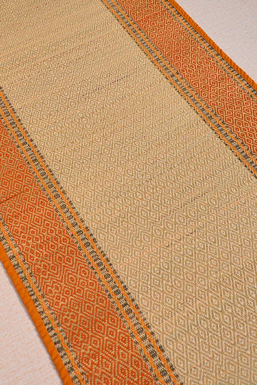 Dharini Madurkathi Floor Mat Mustard Natural (2Ft X5Ft)