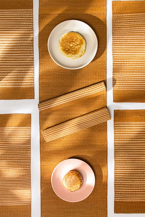Dharini Masland Placemats & Runner Mustard (Set of 7)