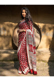 Exclusive Bagh Hand Block Printed Modal Silk Saree - Classic Paisley