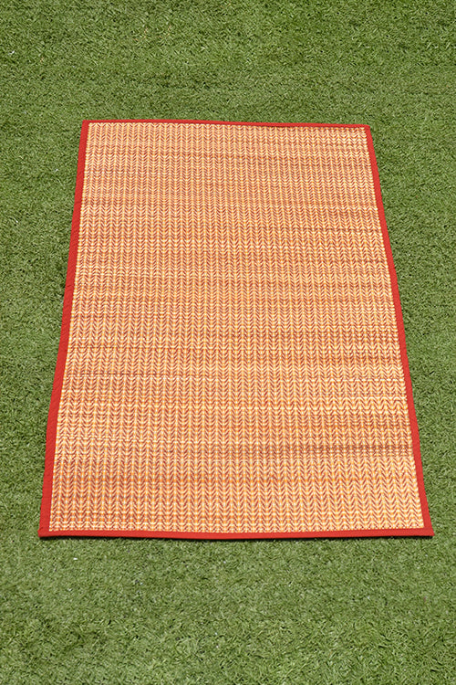 Dharini Madurkathi Mediation And Puja Mat Maroon (2Ft X3Ft)