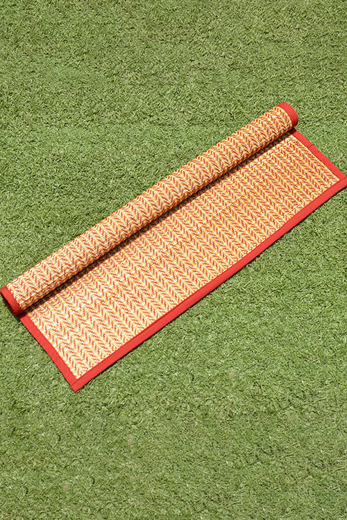 Dharini Madurkathi Mediation And Puja Mat Maroon (2Ft X3Ft)