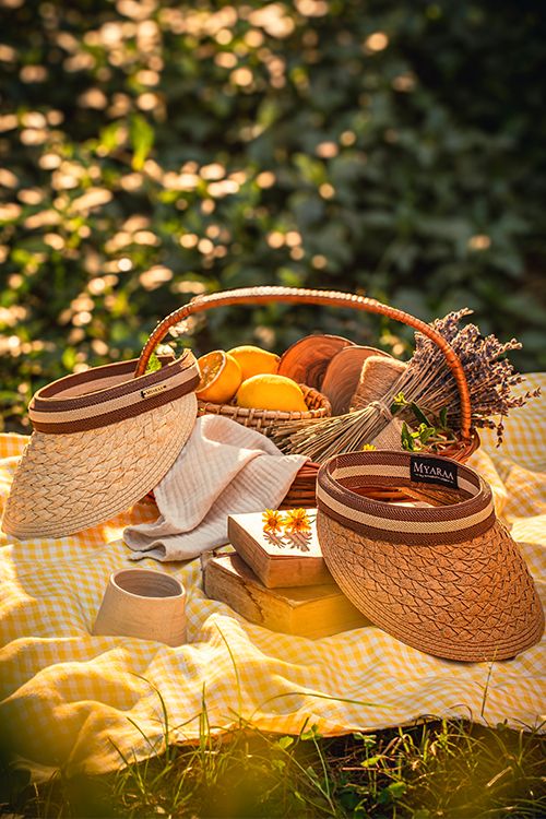 Myaraa Caramel Cable Visor Hat