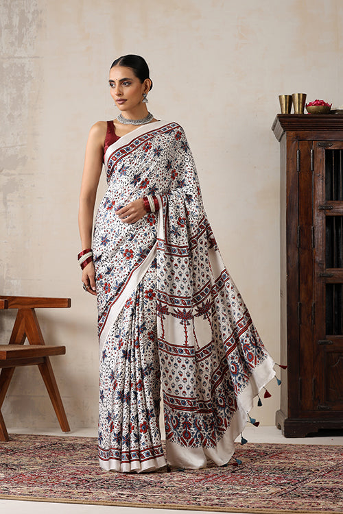 Jahangir Khatri - Bagru Ajrakh Modal Saree