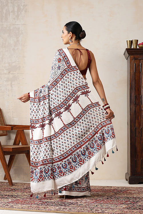 Jahangir Khatri - Bagru Ajrakh Modal Saree
