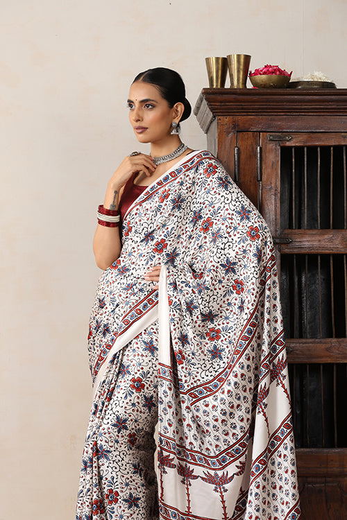 Jahangir Khatri - Bagru Ajrakh Modal Saree