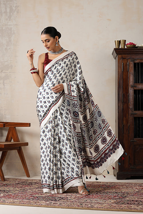 Jahangir Khatri - Bagru Ajrakh Modal Saree