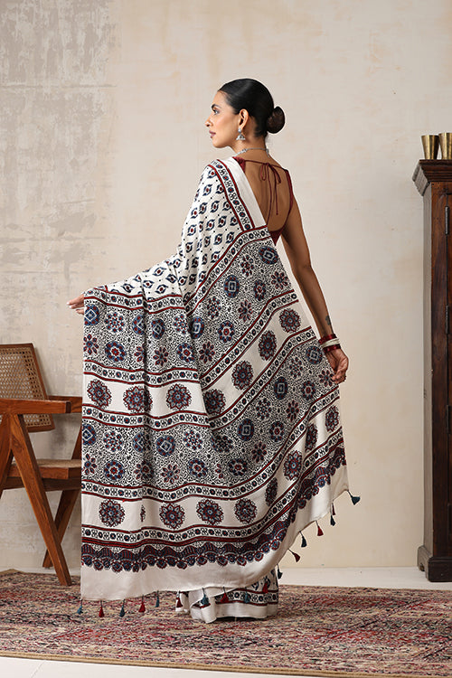Jahangir Khatri - Bagru Ajrakh Modal Saree