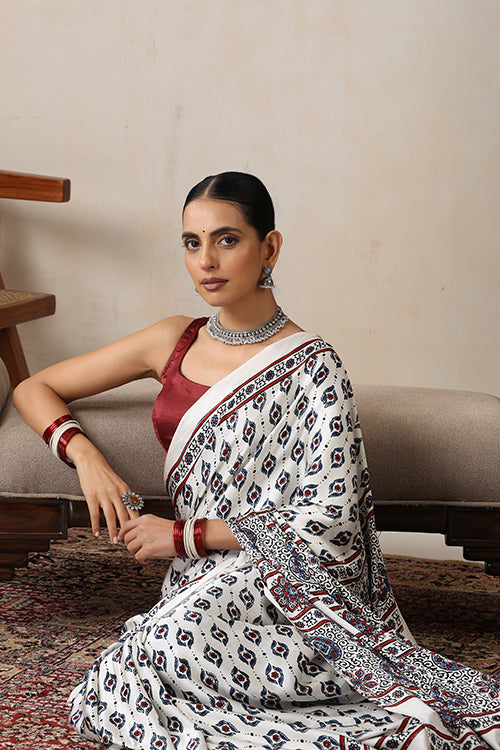 Jahangir Khatri - Bagru Ajrakh Modal Saree