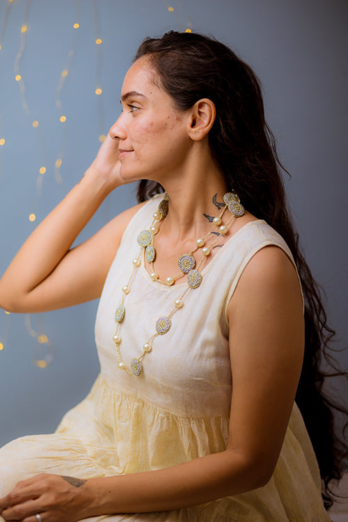 Samoolam Handmade Crochet Nakshatra Necklace - Shimmer