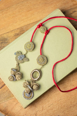 Samoolam Ornate Shimmer Bird Necklace