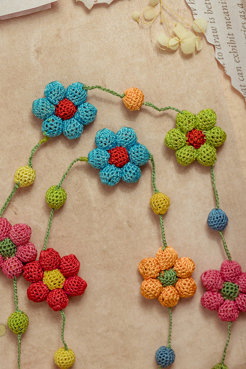 Samoolam Gulnaar Colorful Daisy - Bead String Necklace