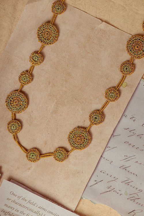 Samoolam Gulnaar Gold Tikkis - Bead Necklace