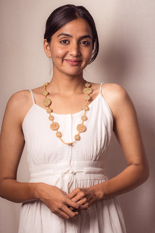 Samoolam Gulnaar Gold Tikkis - Bead Necklace