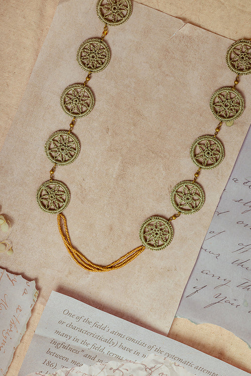 Samoolam Gulnaar Gold Mandalas - Mandala Necklace