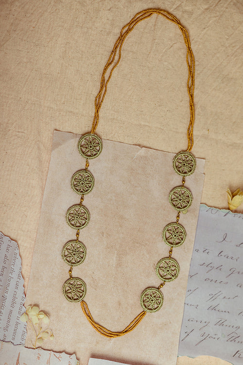 Samoolam Gulnaar Gold Mandalas - Mandala Necklace