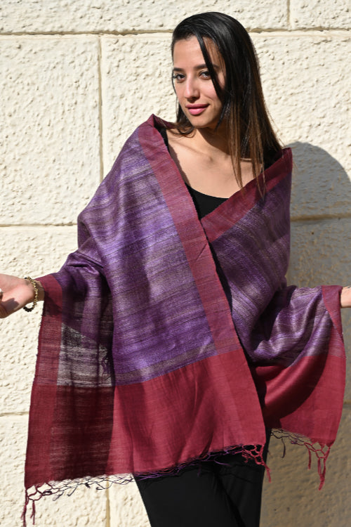 The ICH Exclusive Bhagalpur Tussar Silk Stole - Jamuniya