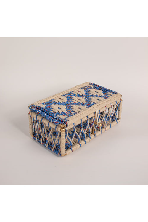 Sirohi Upcycled Plastic Spectrum Box | Blue & White