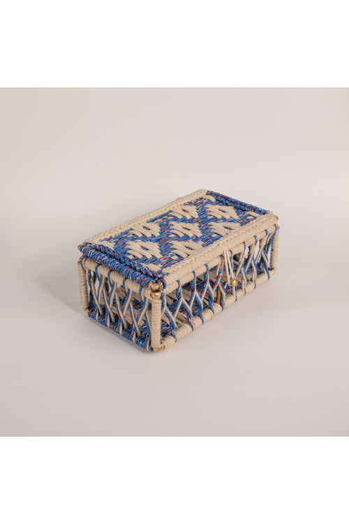 Sirohi Upcycled Plastic Spectrum Box | Blue & White