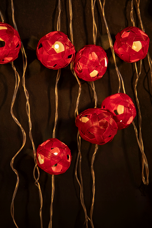 Greenkraft Star Full Moon Handcrafted Bamboo String Light