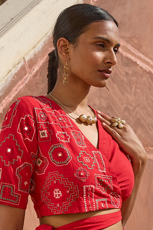 Miharu S Floral Handmade Dangler Earrings For Women Online | Okhai