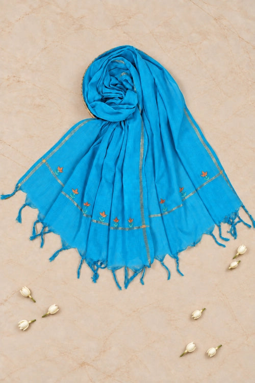 Pratibimb "Phoolwari  South Cotton Hand Embroidered" Unstitched Suit Set
