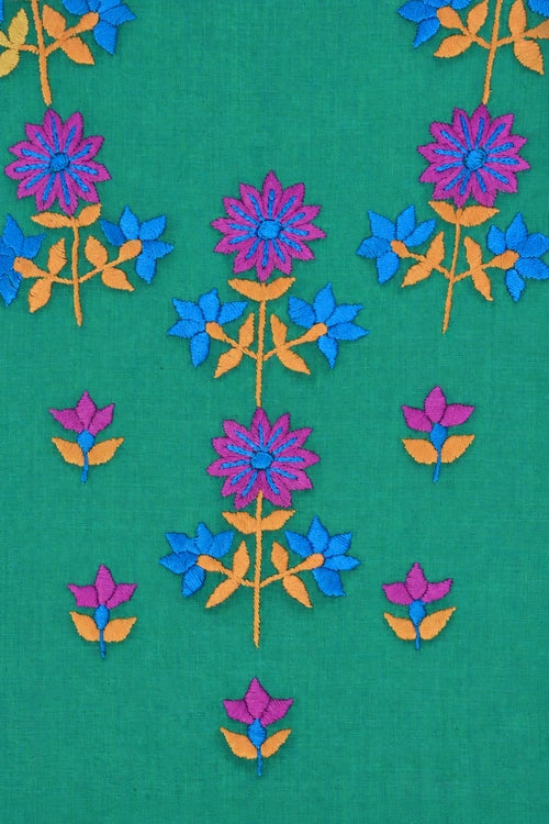 Pratibimb "Phoolwari  South Cotton Hand Embroidered" Unstitched Suit Set