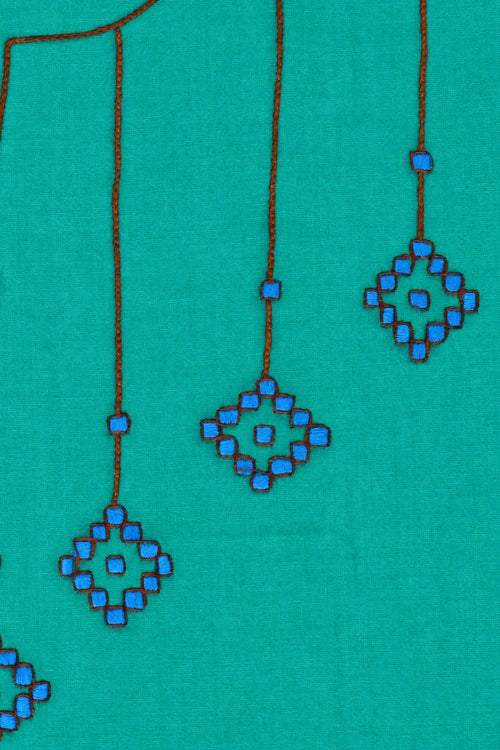 Pratibimb "Kolam Green" Unstitched Suit Set