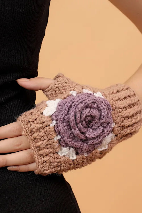 Ajoobaa "Rose" Fingerless Crochet Gloves