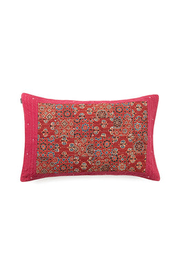 Red Hand Woven Cotton Pillow Cover