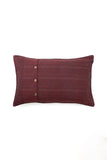 Black And Red Mashru Pillow Cover