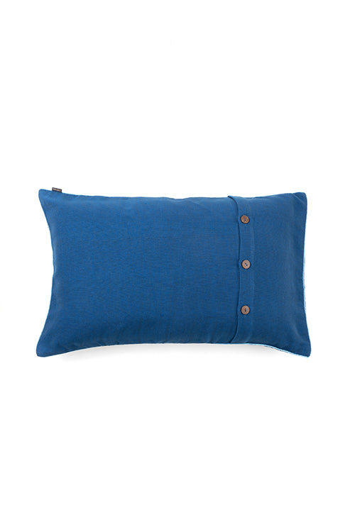 Hand Woven Cotton Blue Pillow Cover