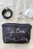 Okhai "Life Lines" Hand-Embroidered Pure Cotton Pouch