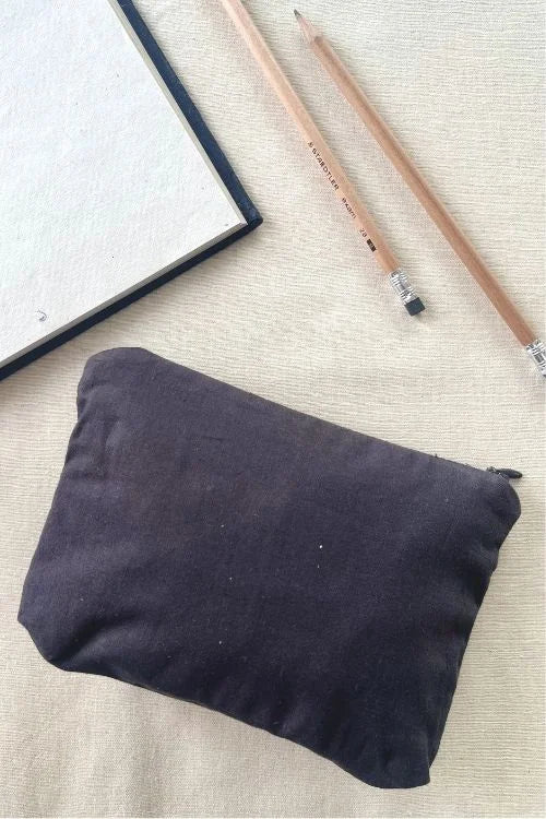 Okhai "Life Lines" Hand-Embroidered Pure Cotton Pouch