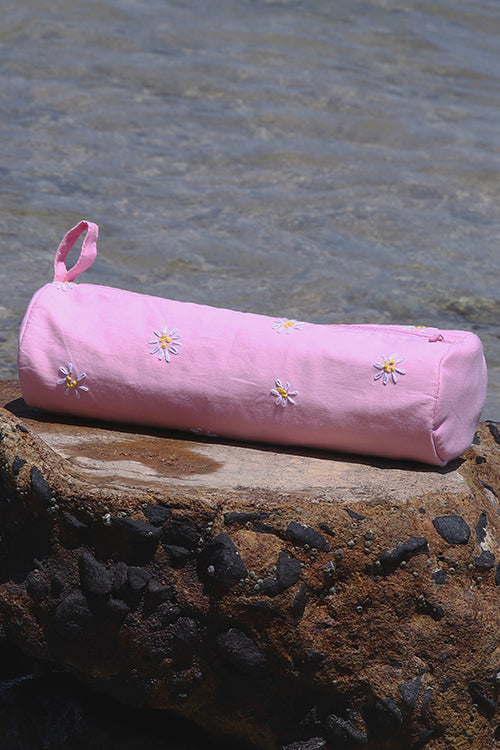 Okhai "Emily" Pure Cotton Cylindrical Hand-embroidered Pencil Pouch