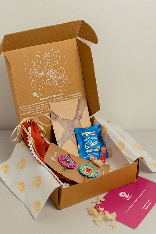 Samoolam Rakhi & Lumba Rose (Set Of 2)
